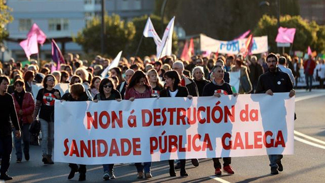Imagen de archivo de una manifestación en defensa de la sanidad pública. EFE