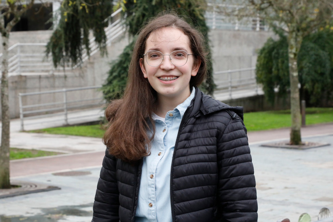 La joven Clara Senín, Premio de Excelencia Académica y estudiante de Matemáticas en la USC. JOSÉ LUIZ OUBIÑA