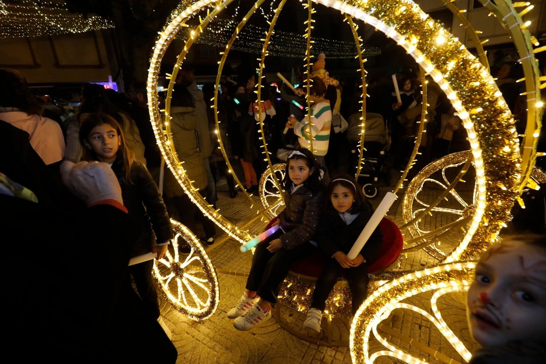 Inauguración de las luces de Navidad en Sanxenxo el pasado año. JCERVERA-MERCADILLO