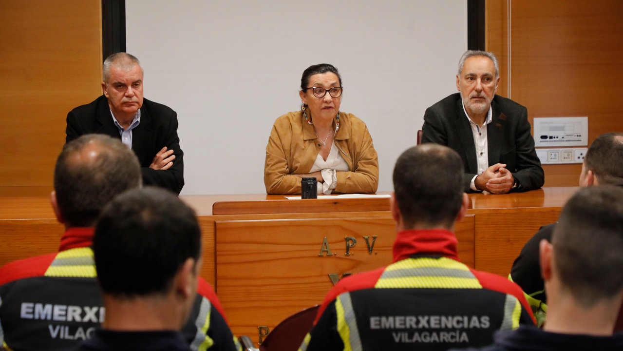 Maica Larriba visitó Vilagarcía para el curso de formación de los Servicios de Emergencias. JOSÉ LUIZ OUBIÑA