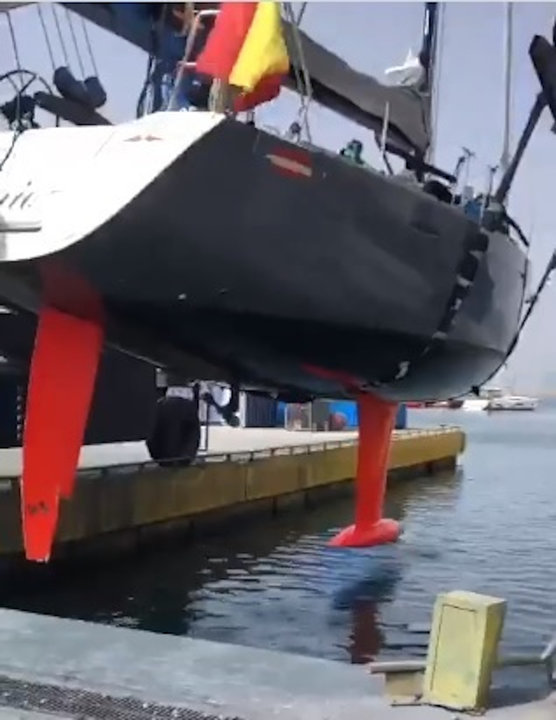 La embarcación Corsario, del Club de Yates de Vilagarcía, sufrió un ataque de orcas en Palma. EUROPA PRESS