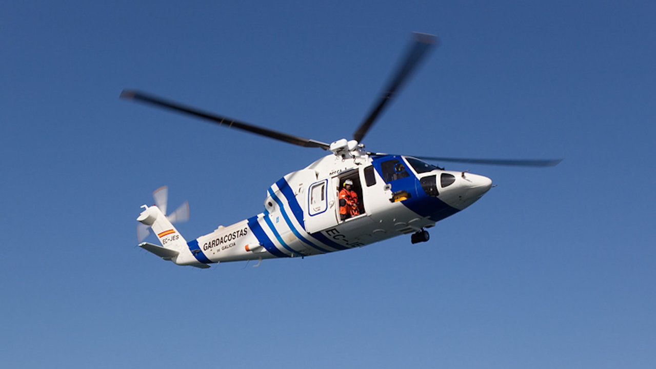 El helicóptero Pesca 1, durante un operativo anterior. AEP