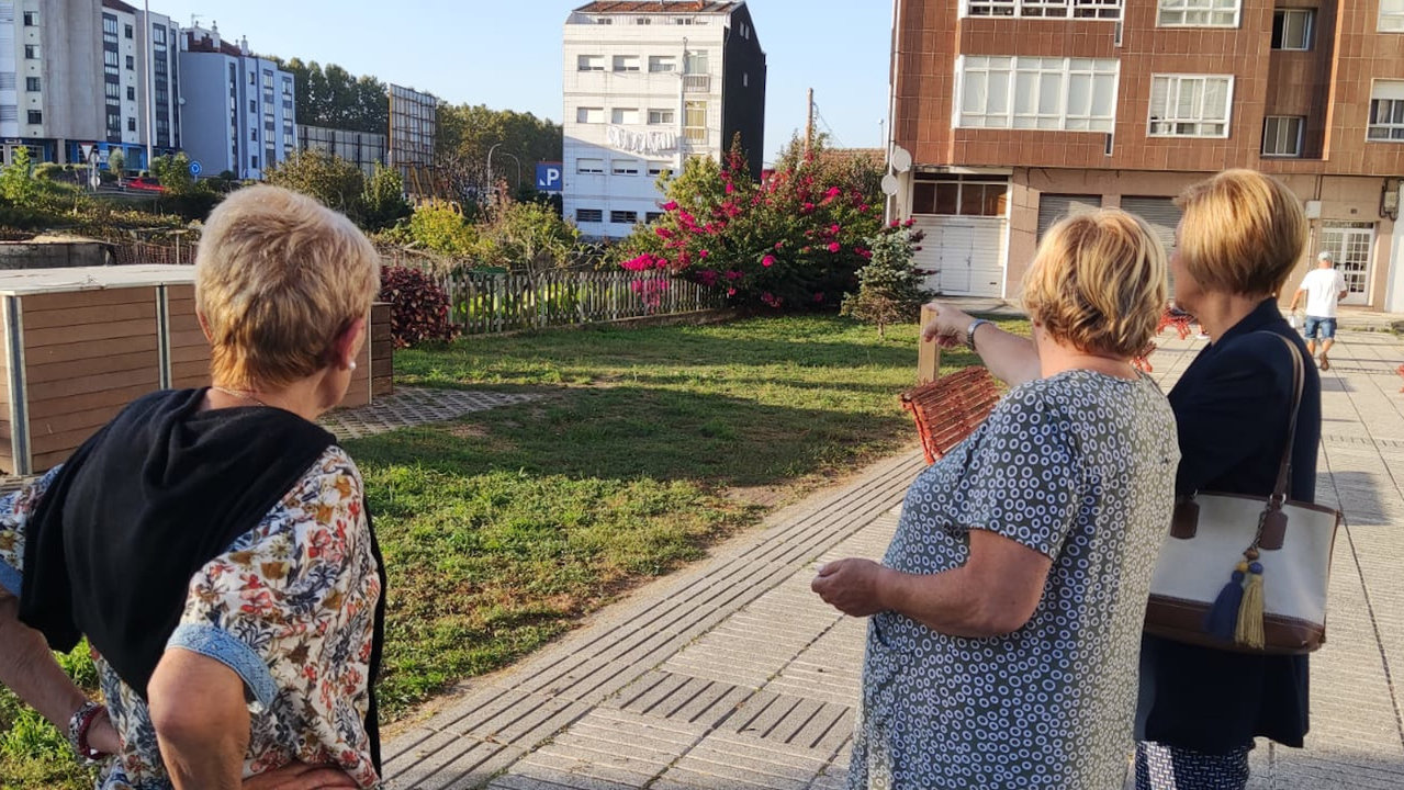 Ana Granja compartió sugerencias con los vecinos del Piñeiriño. DS